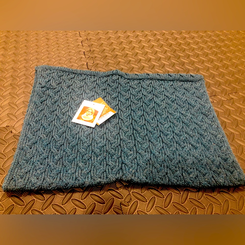 Blue Infinity Scarf (Irish Wool)